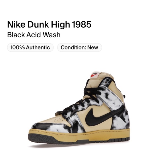 Nike Dunk High 1985 Black Acid Wash - BRAND NEW IN BOX (ordered from StockX) - Picture 3 of 3